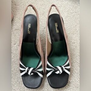 New in Box Diane Von Furstenberg (DVF) Black and White Heels Elegant Design